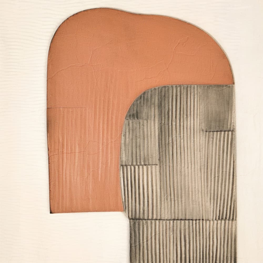 Ribbed Terracotta Forms by Alma — canvas wall art