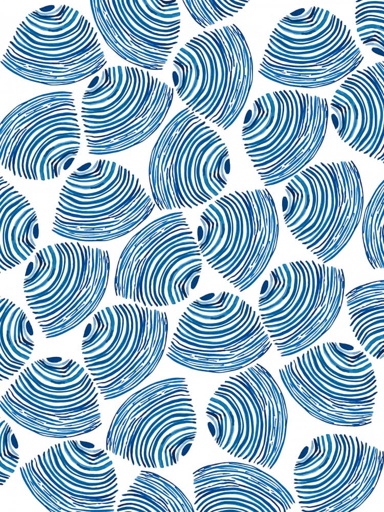 Organic Blue Patterns by Elizabeth C — canvas wall art