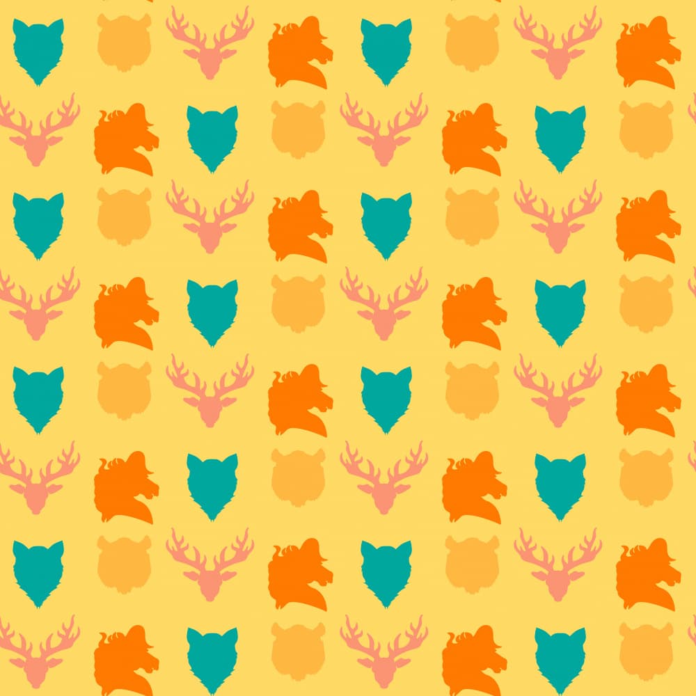 Colorful Animal Pattern by Marika Barsrsind — canvas wall art