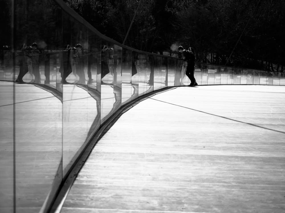 Solitary Urban Reflection by Marius Surleac — canvas wall art