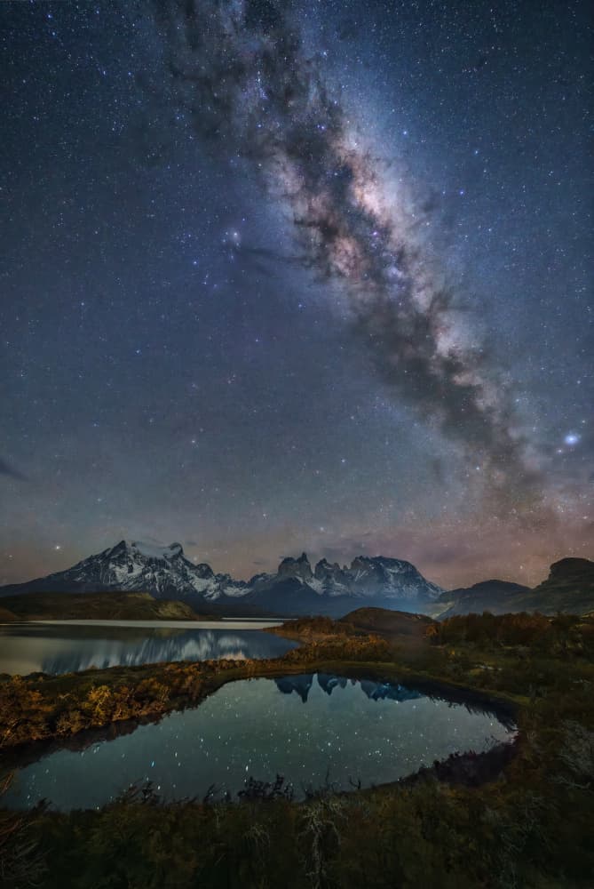 Milky Way Mountain Reflection by Antoni Figueras — canvas wall art