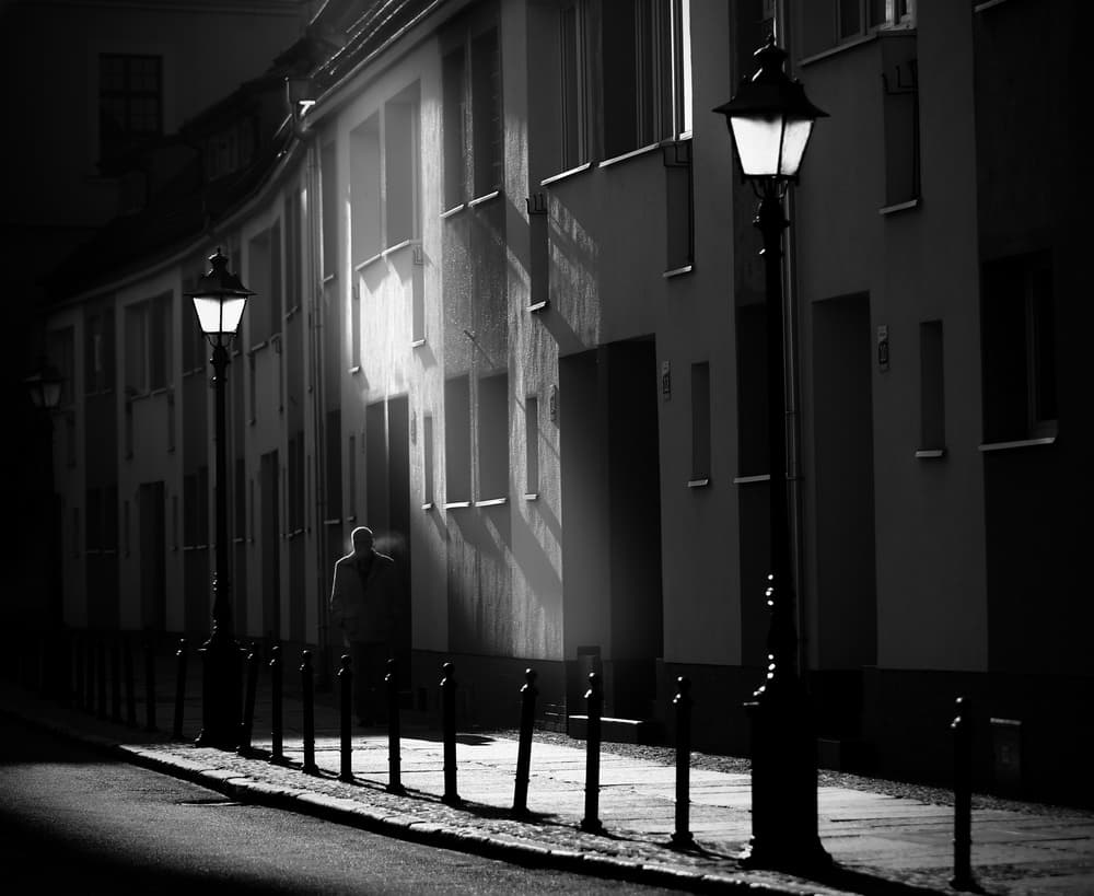 Solitary Night Walker by Anna Niemiec — canvas wall art