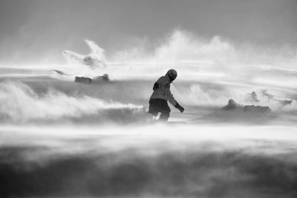 Dynamic Snowboard Ride by Peter Svoboda MQEP — canvas wall art