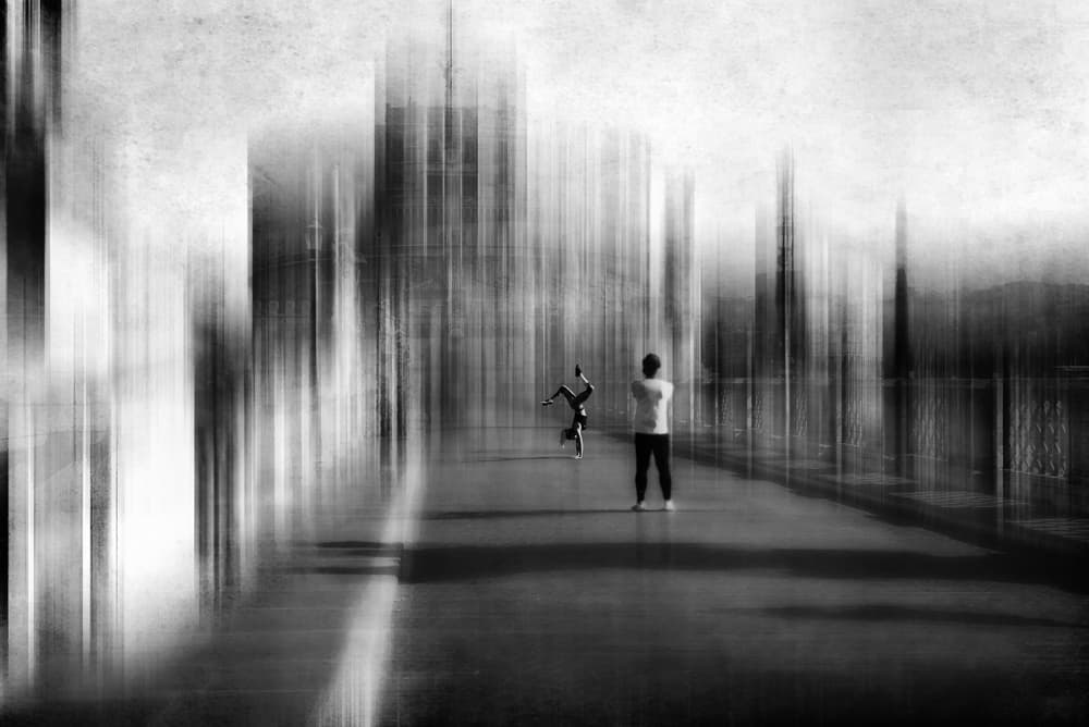 Urban Acrobatic Motion by Nicodemo Quaglia — canvas wall art