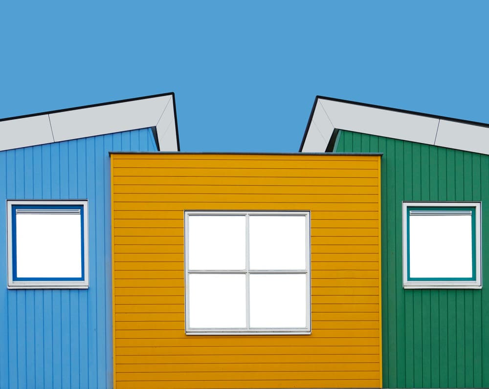 Colorful Modern Architecture by Alida van Zaane — canvas wall art