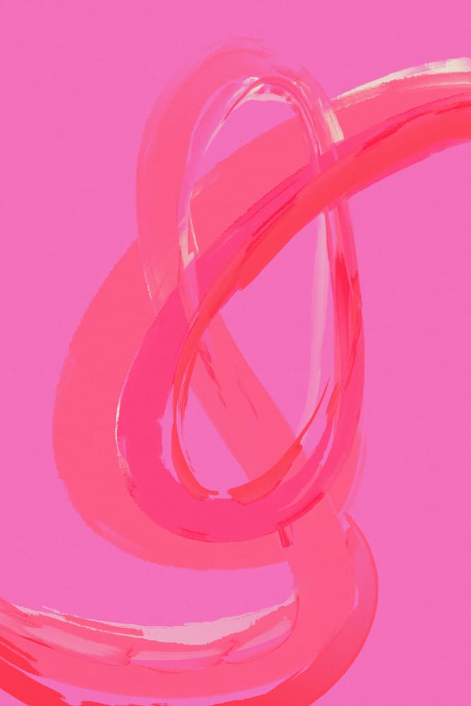 Vibrant Pink Swirls by Treechild — canvas wall art