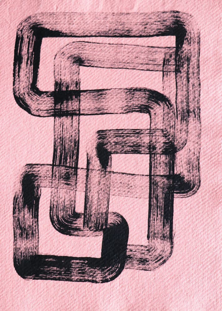 Abstract Pink Geometry by Santhosh ch — canvas wall art