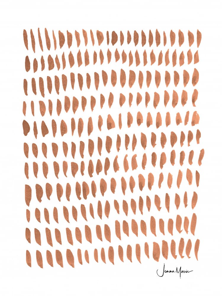 Warm Brown Dashes by Jemma Morris — canvas wall art