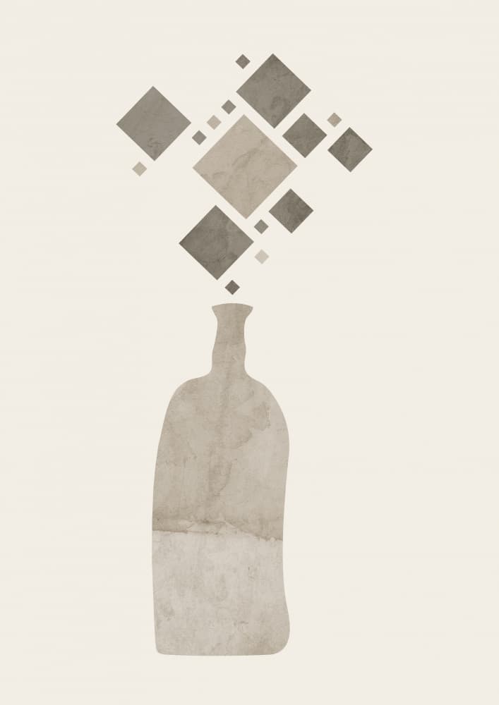 Minimalist Diamond Vase by Ema Paraschiv — canvas wall art