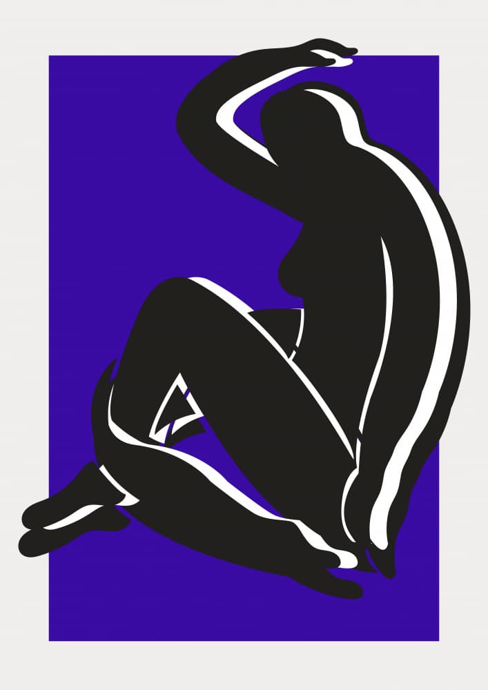 Reclining Nude Figure by RS LAB STUDIO — canvas wall art