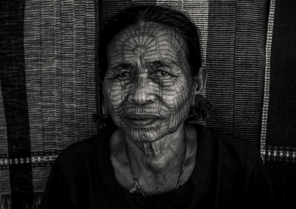 Dignified Face Tattoos by ADIREK M — canvas wall art