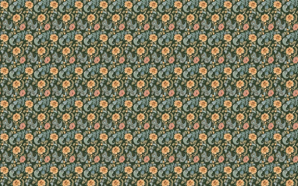 Dark Vintage Floral Pattern by Annick — canvas wall art