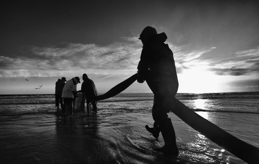 Traditional Beach Fishing by Josefina Melo — canvas wall art
