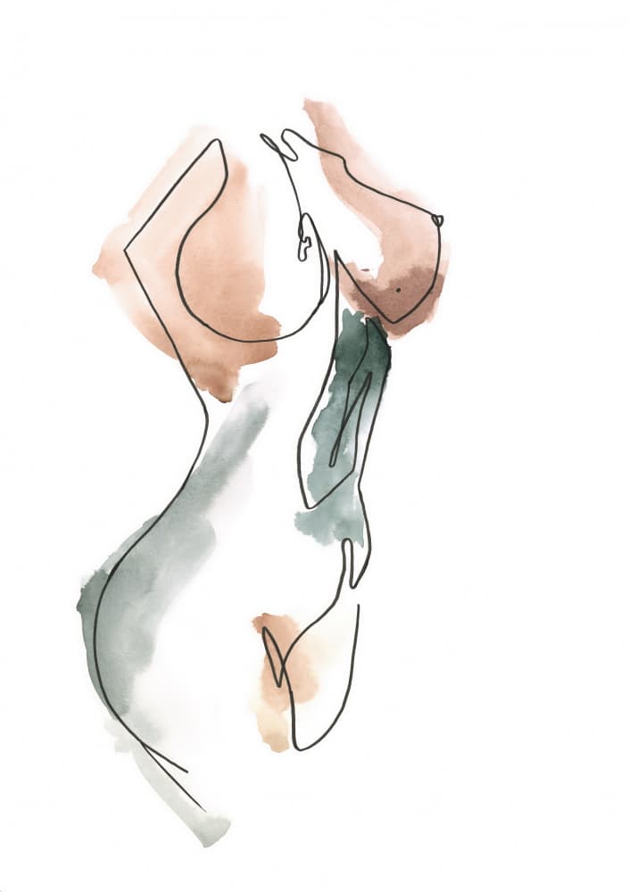 Minimalist Female Form by Lor Muller — canvas wall art