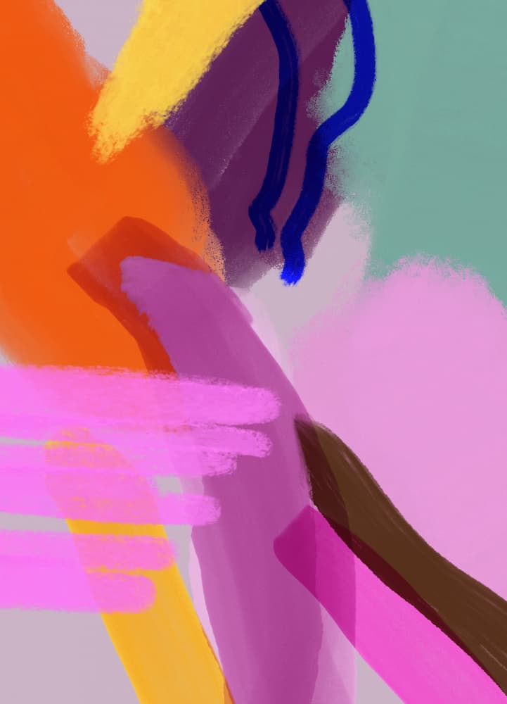 Vibrant Abstract Strokes by Ute Arnold — canvas wall art