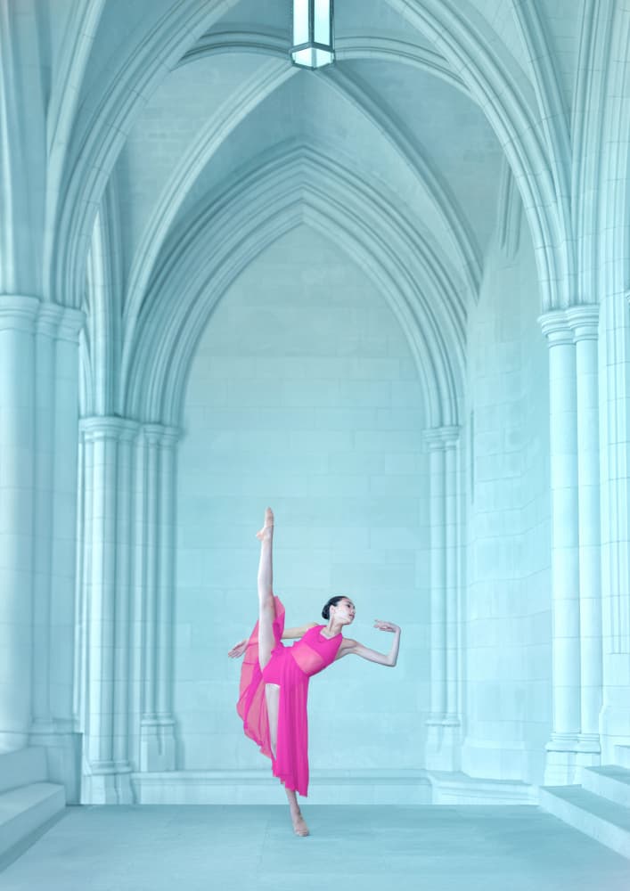 Ballet Dancer Arches by Catherine Wang — canvas wall art