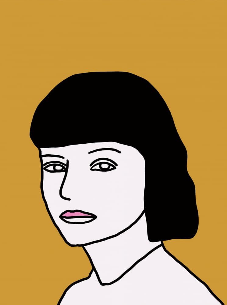 Minimalist Woman Portrait by Sharyn Bursic — canvas wall art