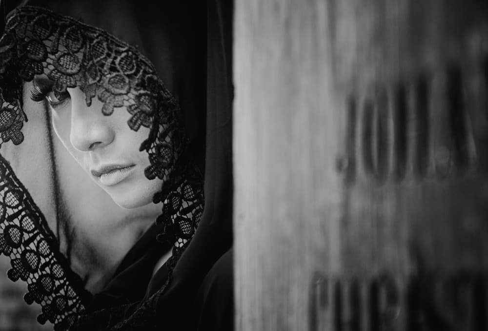 Veiled Woman Portrait by Akhmad Fauzi Nurulhamzah — canvas wall art