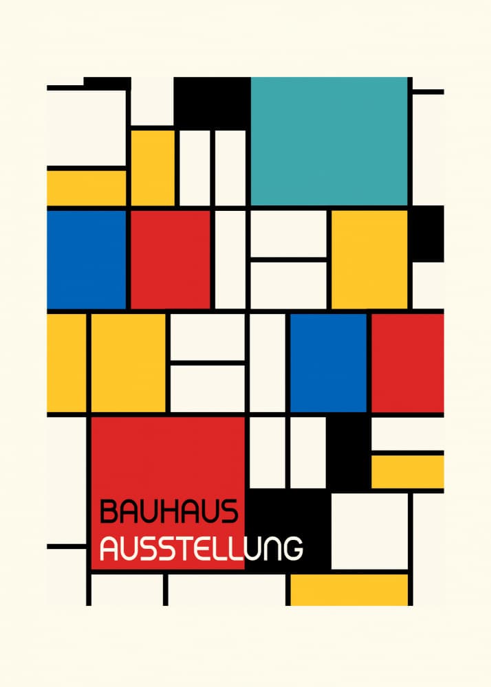 Bauhaus Geometric Design by Retrodrome — canvas wall art