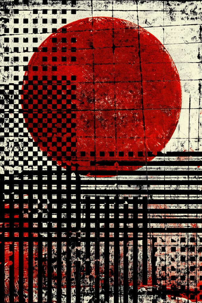 Modern Geometric Sun by Petr Strnad — canvas wall art