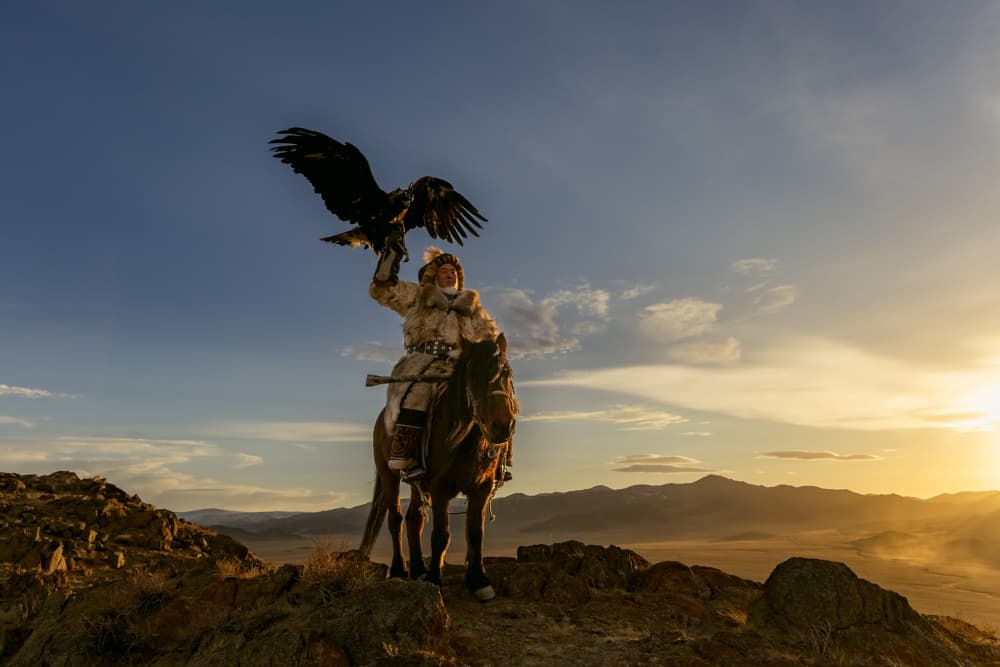 Golden Eagle Hunter by ADIREK M — canvas wall art