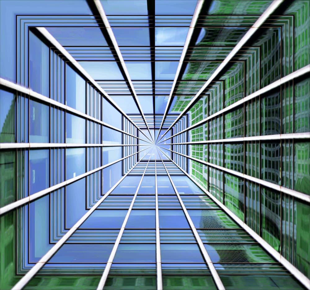 Architectural Glass Perspective by Francesca Ferrari — canvas wall art