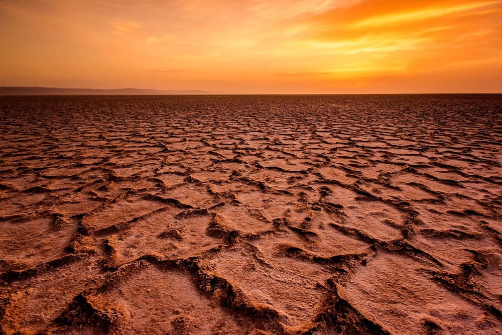 Cracked Earth Sunset by Petar Sabol — canvas wall art