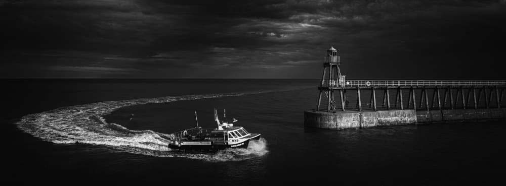 Harbor Boat Departure by Pawel Majewski — canvas wall art