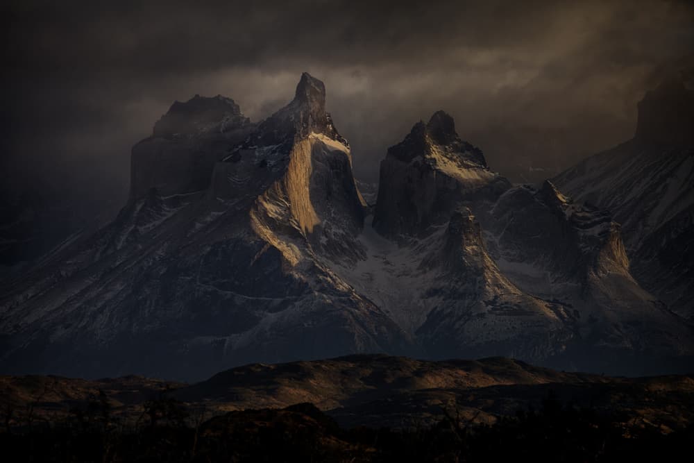 Dramatic Mountain Peaks by Peter Svoboda MQEP — canvas wall art