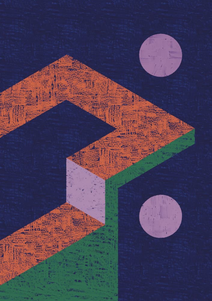 Modern Geometric Illusion by Amy Louise Baker — canvas wall art