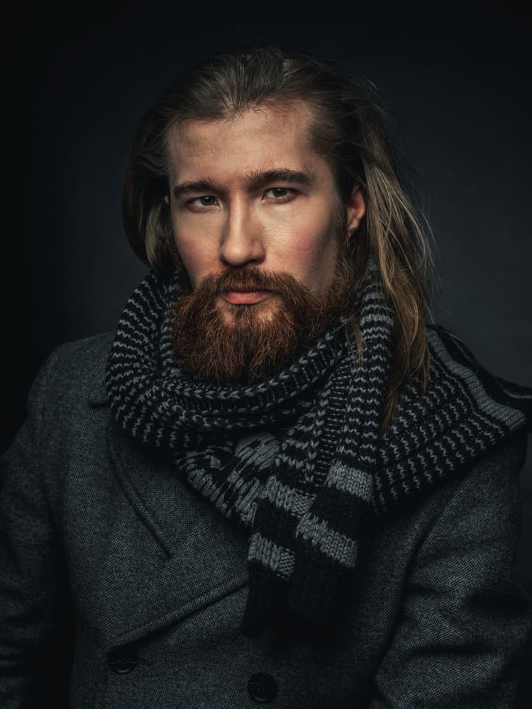 Thoughtful Bearded Man by Photographer — canvas wall art