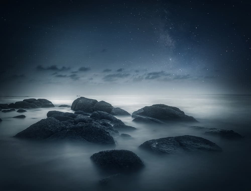 Ethereal Night Coast by Selions(陈磊) — canvas wall art