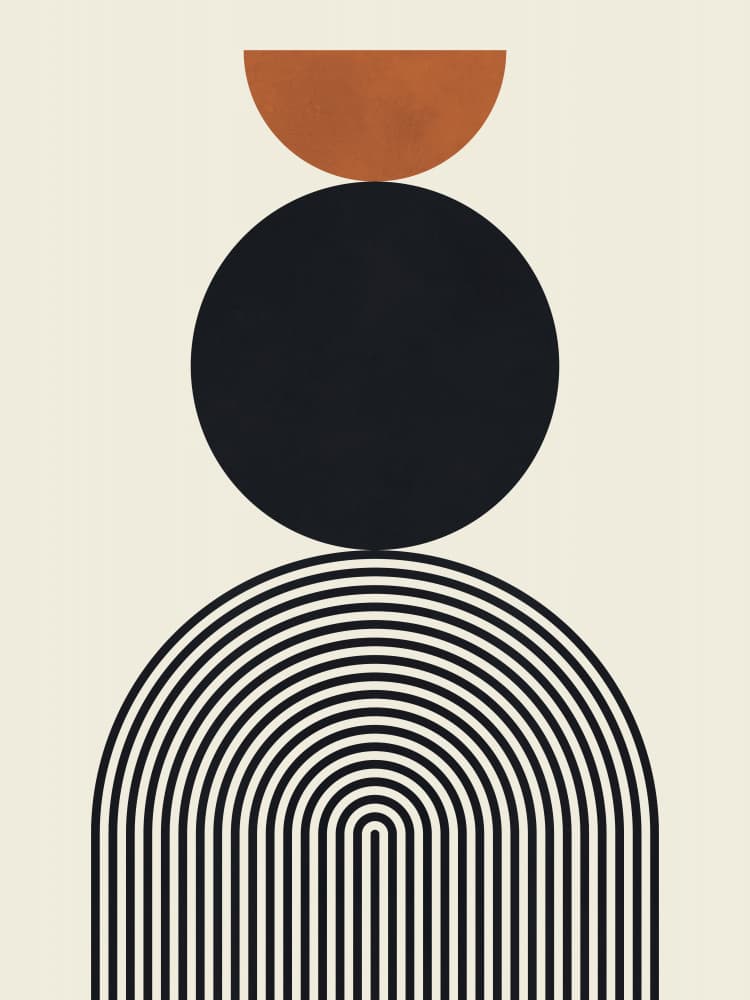 Stacked Geometric Forms by Vitor Costa — canvas wall art