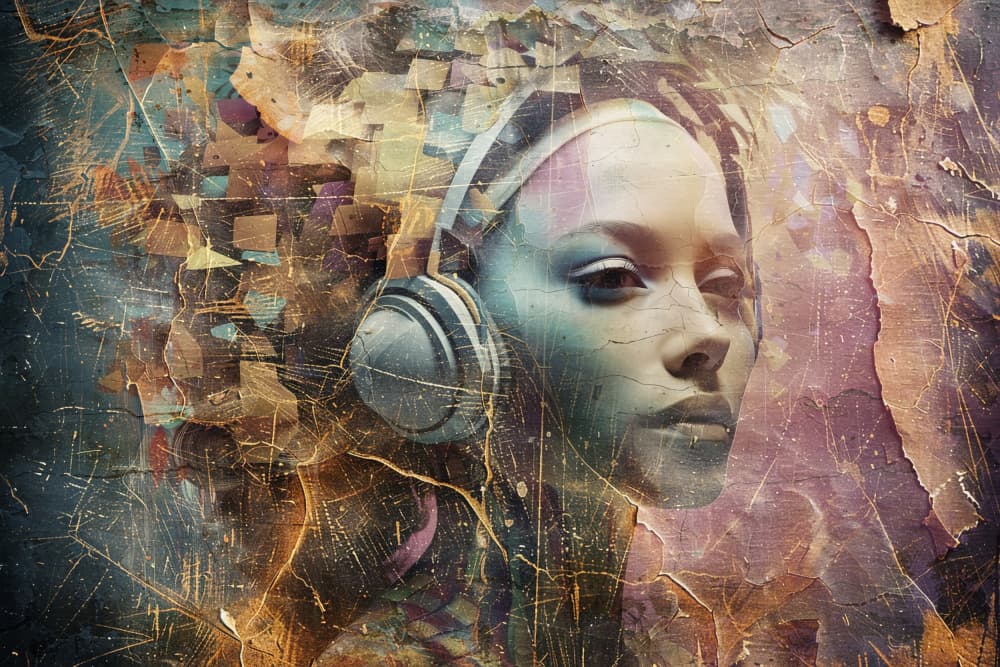 Woman Portrait Abstract Art Illustration Wallart 27 by Rafal Kulik — canvas wall art