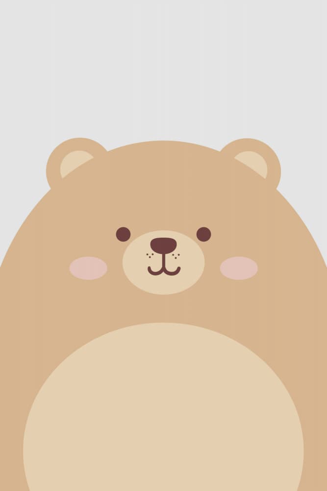 Cute Brown Bear by Xuan Thai — canvas wall art