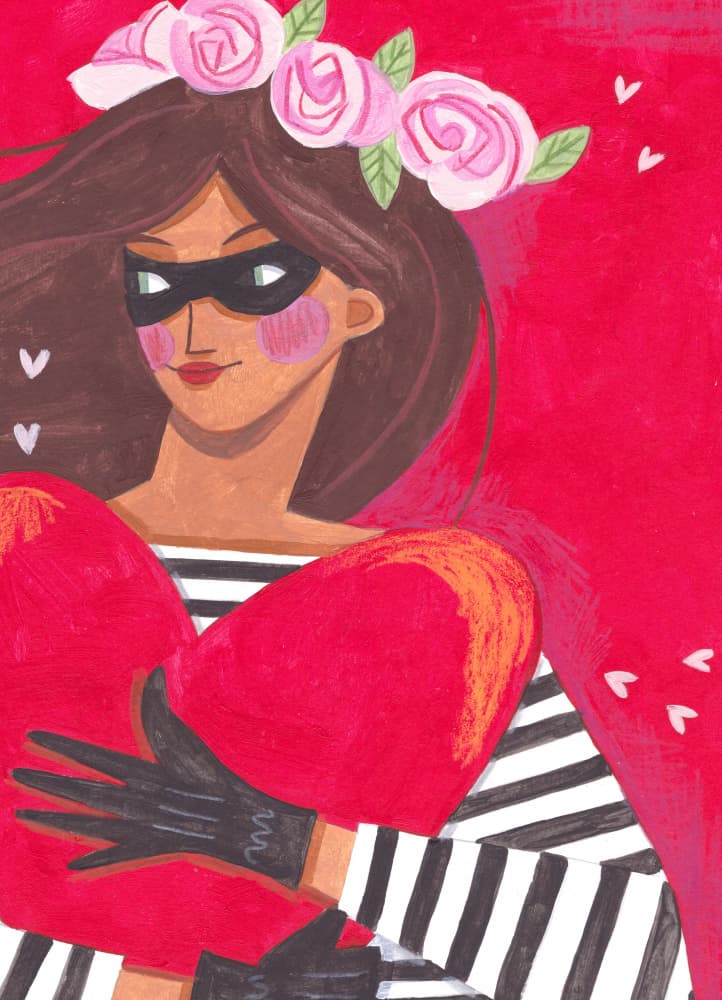Portrait woman you stole my heart by Caroline Bonne Müller — canvas wall art