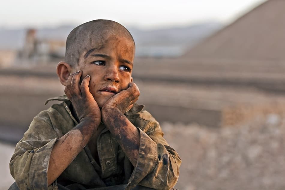 Pensive Young Boy by Mohammadreza Momeni — canvas wall art