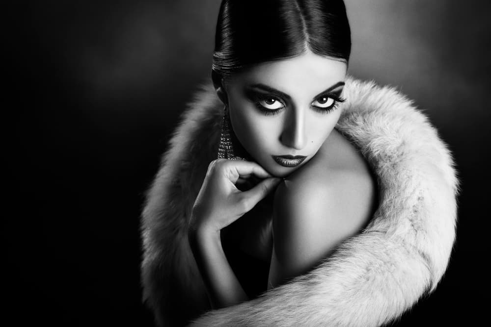 Mysterious Woman In Fur by Peppe Tambè — canvas wall art