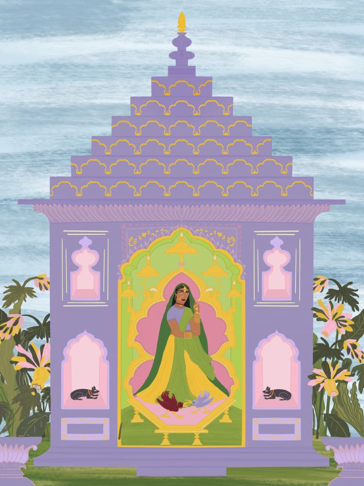 Indian Garden by Jota de jai — canvas wall art