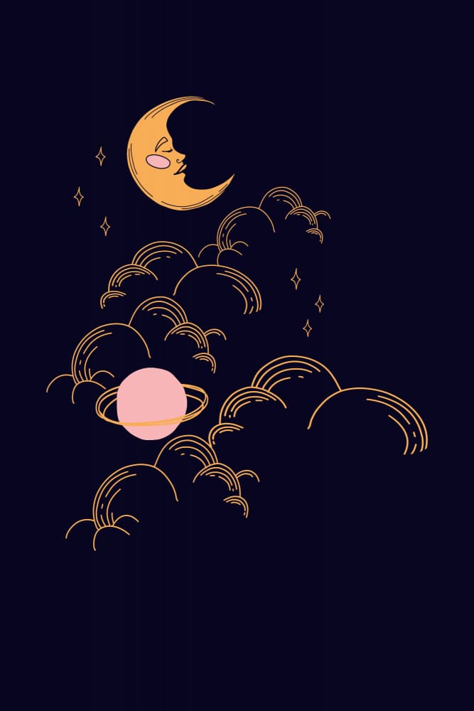 Whimsical Night Sky by Talitha McQueen — canvas wall art
