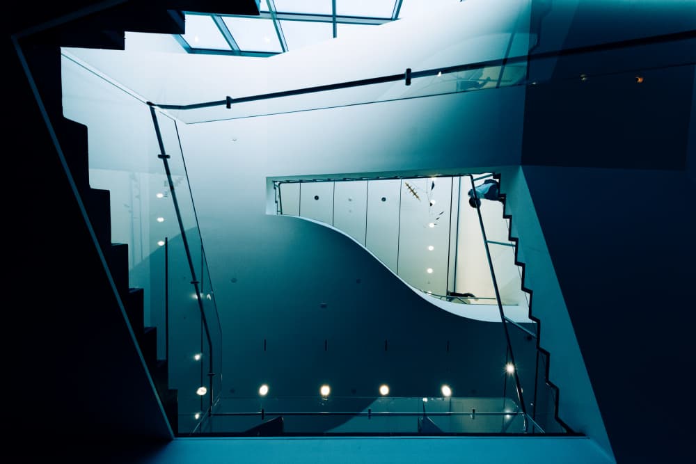 Sleek Modern Staircase by Siamak Jalali — canvas wall art