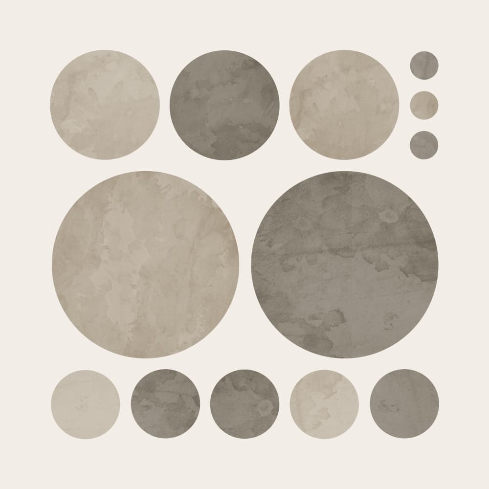 Abstract Earthy Circles by Ema Paraschiv — canvas wall art