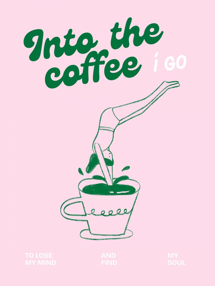 Coffee Dive by Ohkimiko — canvas wall art
