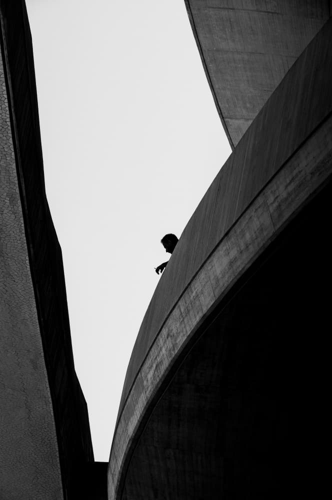 Figure on Concrete Curve by Annalisa Bontempi — canvas wall art