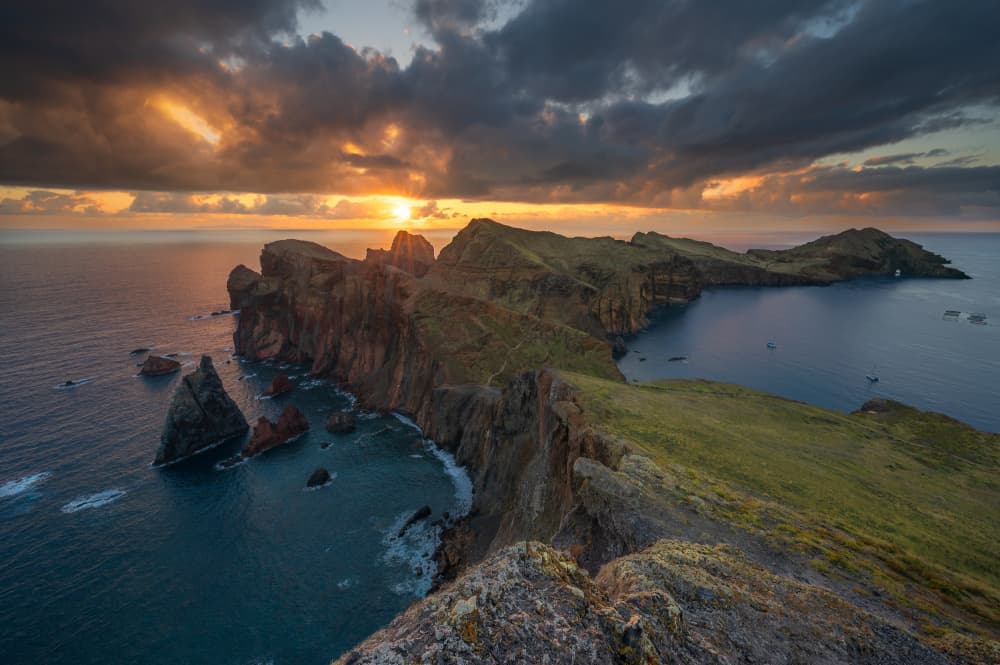 Dramatic Coastal Sunset by Tom Meier — canvas wall art