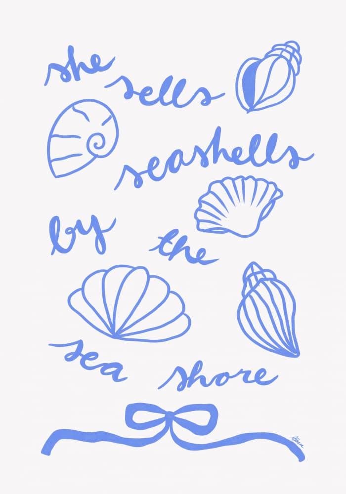 She Sells Seashells by Athene Fritsch — canvas wall art