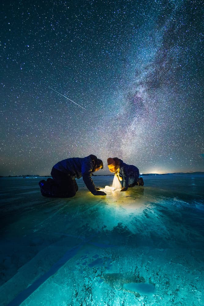 Milky Way Ice Exploration by Bingo Z — canvas wall art