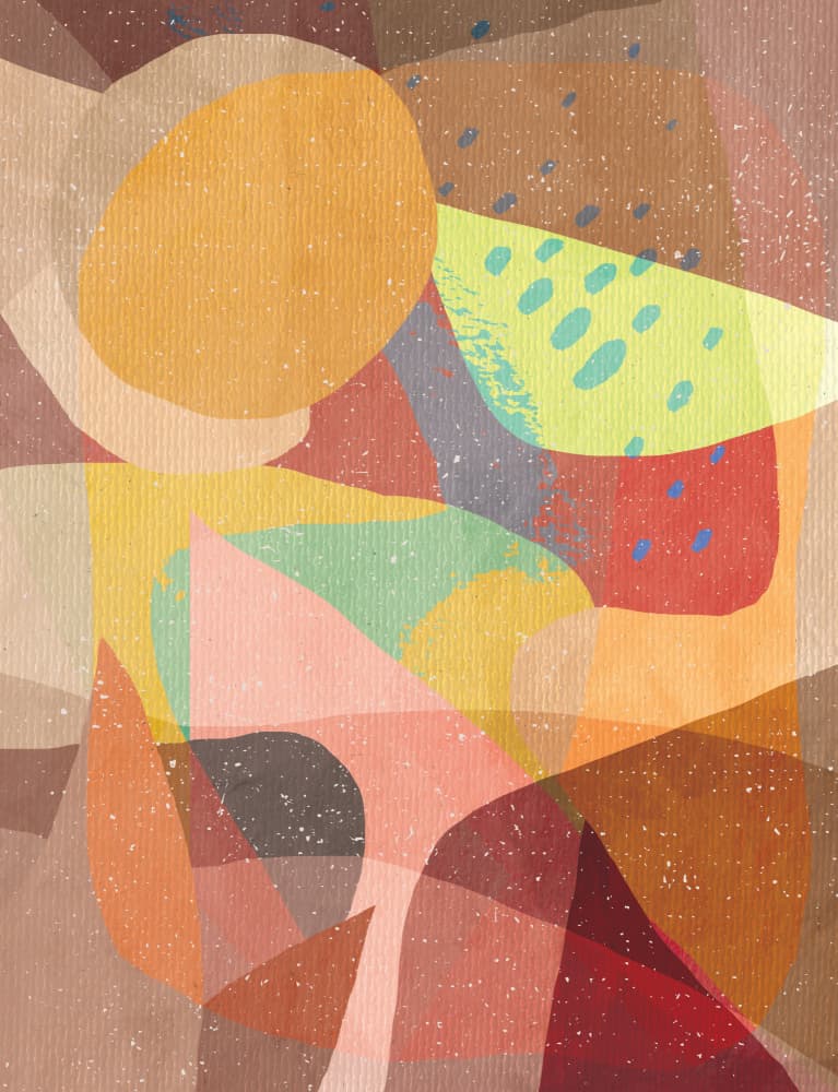 Layered Abstract Shapes by Aylin Demir — canvas wall art