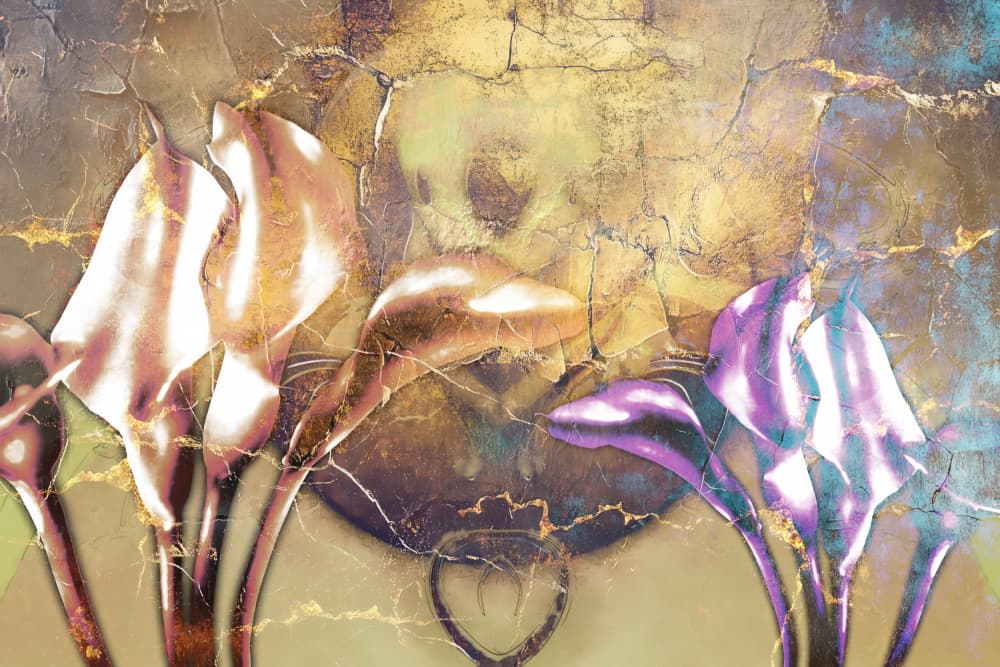 Gilded Calla Elegance by Rafal Kulik — canvas wall art