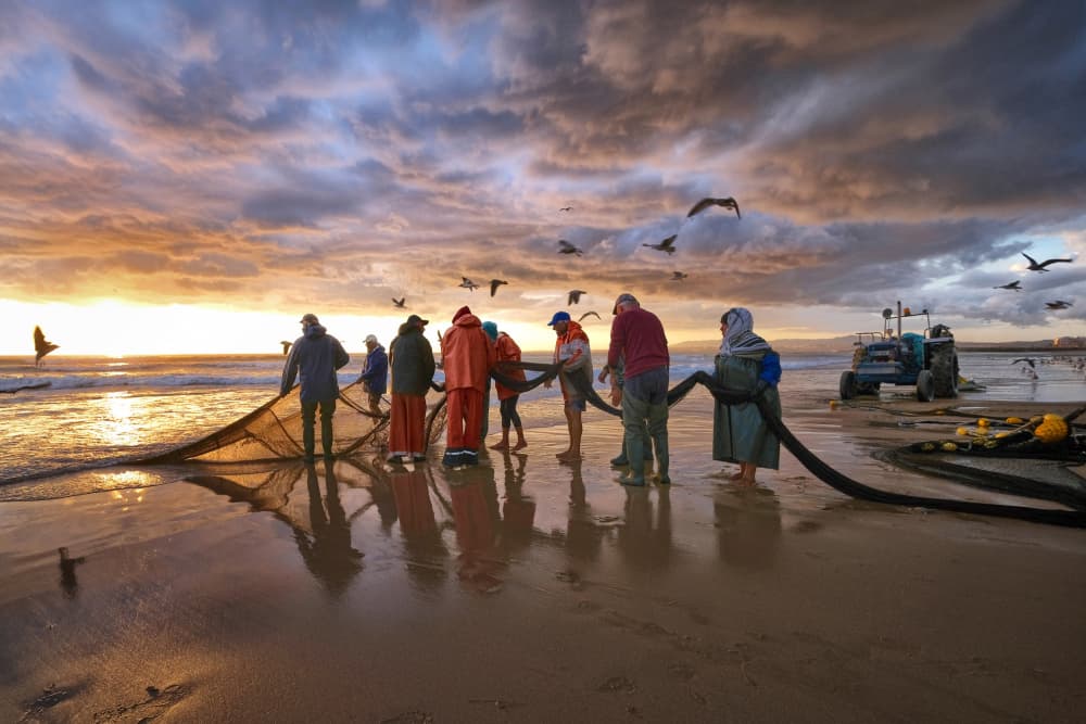 Fishermen At Golden Hour by Josefina Melo — canvas wall art